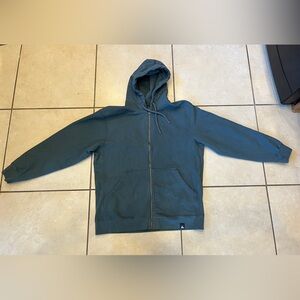 American Giant Teal Blue/Gray Full Zip Hoodie